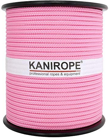 Kanirope® PP Seil Polypropylenseil MULTIBRAID 4mm 100m Farbe Rosa (4028) 16x geflochten