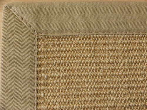 Astra Sisal Teppich Manaus mit Bordüre Farbe Chablis beige 100% Sisal - 18 Größen, Größe: 200x290 cm