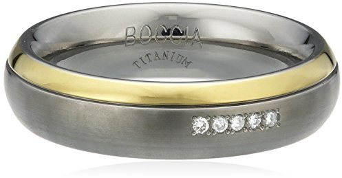 Boccia Damen-Ring Titan Diamant weiß Gr.52 (16.6) 0130-1052
