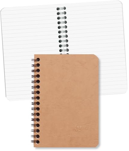 Clairefontaine 78596C Spiralbuch (Age Bag liniert, 9,5 x 14 cm, 50 Blatt) 1 Stück braun