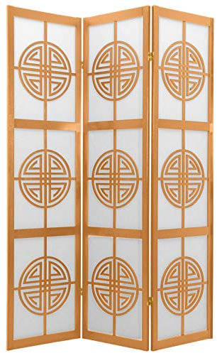 Oriental Furniture Shoji-Sichtschutz, 1,8 m, 3 Paneele, Natur