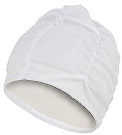 Fashy Women's Fabric - Gorra de natación (poliéster), Color Blanco