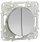 Schneider Electric S530214 Double interrupteur ou Double Va et Vient Odace 230 V Alu