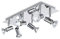 MiniSun | Modern Rectangular Silver Chrome 6 Way Adjustable GU10 Ceiling Spotlight - Complete with 5w LED Bulbs [6500K Cool White] | Ceiling Lights & Home Improvements Essential