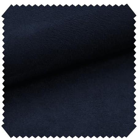 novely® Alpen Polsterstoff im Wildleder-Look | Bezugsstoff | Microfaser | Velours | Möbelstoff (55 Navy dunkel)