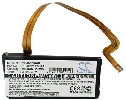 Shipping by Hermes Cameron Sino 700mAh Battery G71C0006Z110 for Microsoft JS8-00003, Zune 1089, Zune 1090, Zune 1091, Zune 30GB, Zune JS8-00001, Zune JS8-00002