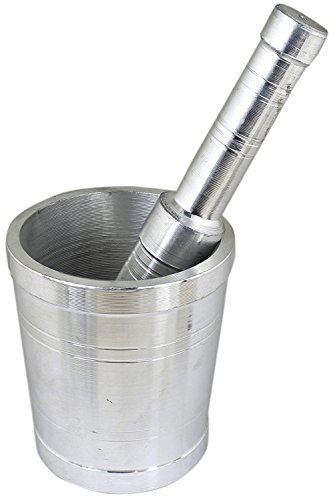 Parijat - Herramientas de cocina (acero inoxidable, latón, cobre) Estándar Mortar & Pestles