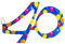 Folat Party Glasses Birthday 40th Blue