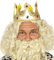 shoperama Krone Gold aus Stoff König Königin Prinz Prinzessin Regent Edelsteine Juwelen Blau Rot Zubehör Royal Majestät
