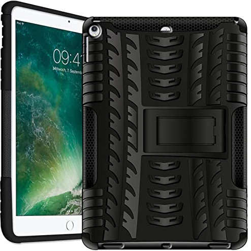 Verco Hülle für iPad Air (2013 Modell), Outdoor Schutzhülle Armor Tablet Case Cover, Schwarz