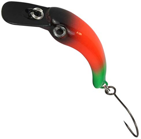 FTM Unisex – Erwachsene 10C8900074C10 Wobbler Masu 1,2g 2,9cm-Forellenwobbler zum Spinnangeln, Miniwobbler zum Forellenangeln, Forellenköder zum Spinnfischen, Farbe:schwarz/rot/grün, Bunt, Normal