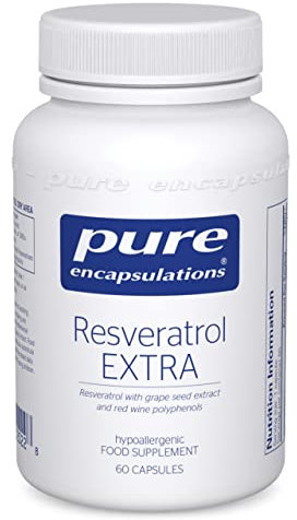 Pure Encapsulations Resveratrol Extra 100mg - Resveratrol with Grape Seed Extract and Red Wine Polyphenols - 60 Capsules