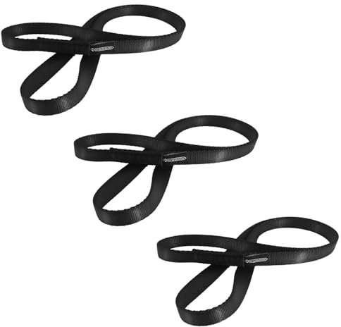NewDoar Kletterschlinge 16 mm Nylon-Schlingenläufer 22 KN 4840 LB Kletterseil zum Klettern, Erstellen von Ankersystemen, Abseilausrüstung, perfekt für Baumarbeiten-Black/120/3