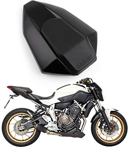 Topteng Motorrad Hinten Sozius-Sitz, Motorrad Fondpassagier Soziusabdeckung ABS Pad Motor Verkleidung Heckabdeckung für Yamaha MT-07 FZ-07 FZ07 2013-2016