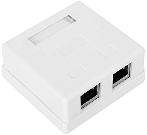 LANTRO JS Surface Mount Box RJ45-8P8C Double-Port Desktop Surface Mounted Information Network Junction Boxes Wall Connector Junction