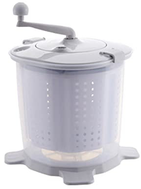 Lavatrice a mano, lavatrice portatile, senza elettricità, 2in1 Mini lavatrice e asciugatrice a rotazione, con manovella e asciugatrice a rotazione, lavatrice portatile a carica dall'alto con funzione