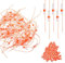 100stk Angeln Posen Stopper Fadenstopper mit Perlen Angeln Schnurstopper Spirolino Posen, Forellenangeln, Angeln auf Forelle Fadenstopper Posenstopper Angelgerät (Orange(klarer Röhre))