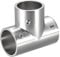 sourcing map Tee Rail Fitting 3-Way Zinc Alloy Pipe Connector Brushed for 25mm/1 OD Handrail Railing