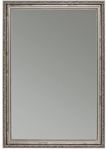 CLAMARO Viktor Wandspiegel Barock Antik Holzrahmen, 85 x 160 cm, Echtglas | Fichtenholz-Rahmen, HDF-Rückwand, Metall-Aufhänger für Hoch- und Querformat, handgefertigt in Deutschland, Grau Silber
