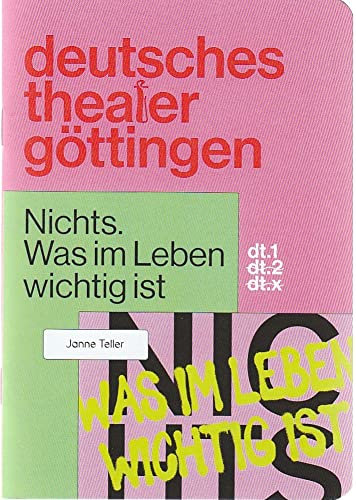 Programmheft Janne Teller NICHTS. WAS IM LEBEN WICHTIG IST Premiere 11. März 2022 Spielzeit 2021 / 22 963
