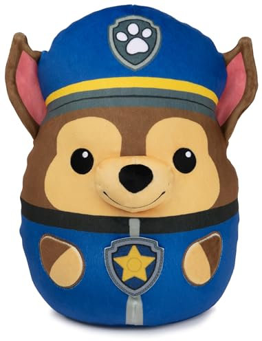 PAW PATROL GUND Trend Squishy Chase, 30 cm - hochwertiges Plüschtier und Kuschelkissen in einem, Geschenk für Kinder ab 1 Jahr