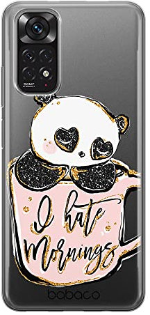 BABACO ERT Group Coque de téléphone Portable pour Xiaomi REDMI Note 11S 4G / REDMI Note 11 4G Original et sous Licence Officielle Motif Panda 005, partiel imprimé