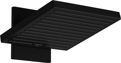 hansgrohe Pulsify E - Head Shower with Shower arm, Shower Head Square (260 x 260 mm), Rainfall Shower Head 2 Sprays for Wall mounting, Anti-limescale, matt Black, 24350670