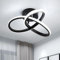 LED Deckenleuchte Moderne, 22W Deckenlampe LED Kaltweiß 6500K, Creative Flower Form Schwarze Kronleuchter für Wohnzimmer Schlafzimmer Flur Küche Balkon, Durchmesser 24CM
