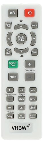 vhbw Fernbedienung kompatibel mit BenQ MX505 | MX511, MW821ST, MX514, MX501, MX520, MX501-V, MX522, MX503, MX518 Beamer - Ersatzfernbedienung