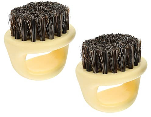 2 Stück-pack Bartbürste aus Abs in Beige, Handbartbürsten