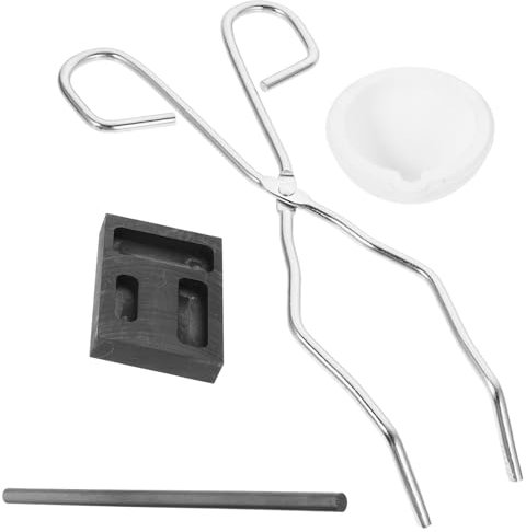SOLUSTRE Schmelzen Graphit Barrenform Gussform Kit Silber Schmuckherstellung Experimente Nichteisenmetalle