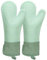 LELE LIFE Extra Long 39cm Professional Oven Mitts, Heat Resistant Silicone Oven Mitt with Soft Quilted Liner, Non-Slip Oven Hot Mittens Gloves for Kitchen,Green