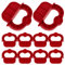 Angoily 12PCS Deck Board Spacer Rings, Deck Board Jig Spacers, Gap Deck Board Spacer Guide Hardwood Decking Tool for Pressure Treated, Composite (Red)