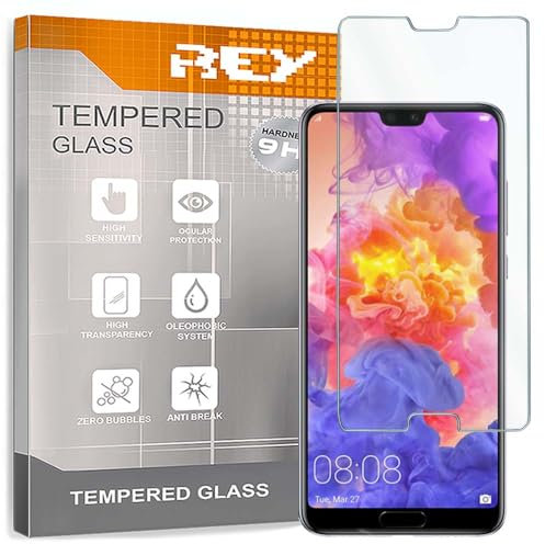 REY 2X Protector de Pantalla para Huawei P20 Pro, Cristal Vidrio Templado Premium