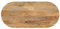 vidaXL Tischplatte, Holzplatte für Tisch Esstisch Couchtisch, Ersatztischplatte Massivholzplatte, 120x60x3,8cm Oval Massivholz Mango