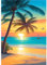 HEIBAGO Landschaft Diamond Painting Für Anfänger, 5D Sonnenuntergang Full Drill Diamant Painting Erwachsene, DIY Cross Embroidery Diamant Kunst Sets Baum Diamond Bilder Für Wanddekor 30 * 40cm