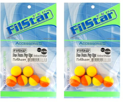 PRO FILSTAR Zig Rig Pop Up Foam 12 STK 14mm G/O - Köder Pop Up für Angelhaken - Pop Up Angeln - Karpfen Köder - Karpfenangeln Montage - Fischköder - Futter Zubehör - Pop Up Karpfenhaken - Karpfen Set