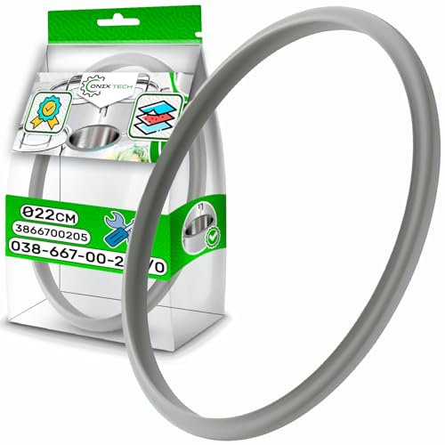 Goma para Olla a Presion con Código Original 038-667-00-205/0 3866700205 para Fissler Diámetro Ø 22 cm - Garantía de 5 Años - ONIX TECH