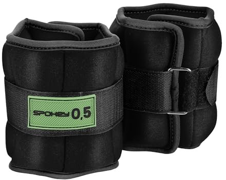SPOKEY FORM 2 x 0,5 kg / 1 kg / 1,5 kg / 2 kg / 3 kg Handgelenkgewichte Gewichtsmanschetten verstellbares Knöchelgewicht für Arme oder Beine, Schwarz (3, Kilogramm)