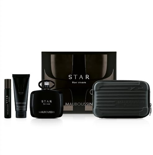Mauboussin - Prestige 2024 Star For Men Set: Eau de Parfum 90 ml, Duschgel 75 ml, Travel Spray 20 ml & Umhängetasche