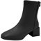 Generico Stivaletti Pioggia Bambino Stivali Alti Donna Stivali con Cerniera Laterale Minimalista per Stivaletti da Donna Stivaletti Corti Scarpe Singole per Scarpe Stringate Donna (Black, 39)