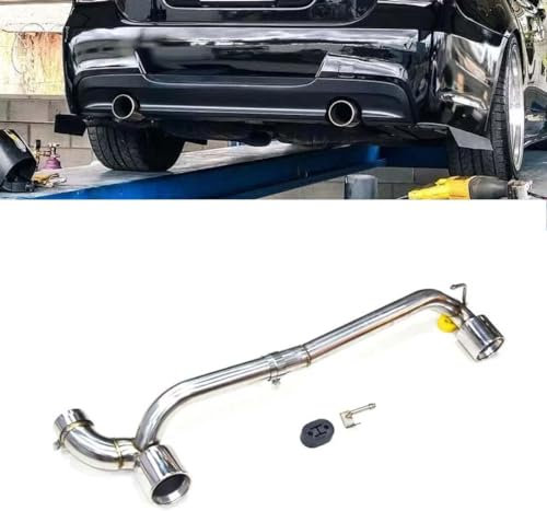 MCDA Endstuck Auspuff für BMW E90 E92 320i 318i 325i 335i, Auspuffblenden Edelstahl Auto Endstück Endschalldämpfer Spitze Endrohrblende,Silver