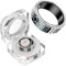Smart Ring mit Display Smartring Herren Damen Fitness Ring Tracker Schlaf Pulsmesser Schrittzähler Android IOS Fitnessring Smarter Ring Schwarz Gold Silber Aktivitätstracker
