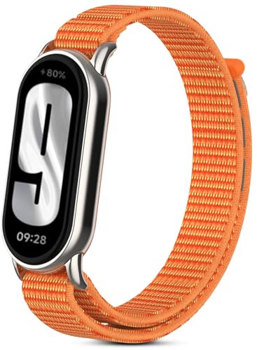 Xisair 1 Nylon Band + 1 Silikonband Kompatibel mit Xiaomi Smart Band 10/9 / 8 Nylonband Leichtes, Atmungsaktives und Minimalistisches Geflochtenes Band für Miband 10/9/8