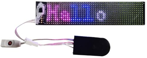 Pantalla LED flexible | Pantalla LED flexible con control de aplicación de dientes azules, pantalla LED de animación, pantalla LED de patrón de texto para ventana de coche, tienda, y señal de