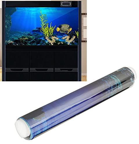 Aquarium-Hintergrund, Unterwasserwelt-Hintergrund, PVC-Poster für Fische, selbstklebendes Seaworld-Hintergrundposter für Aquarium-Dekoration, selbstklebend, für Aquarium, Aquarium (61*30cm)