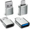 Adaptador USB a Tipo c, Adaptador USB C a USB con OTG 4 Piezas,Thunderbolt 4 Conversor Cable Cargador para iPhone 16 15 14 13 12,iPad Air Mini,Mac Pro,Galaxy S25 S24 S23 Ultra,Z Fold Flip 4 5