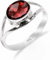 Granatring Silber 925 Sterling Silber Damenring, Hochzeits-Solitärring Naturstein Boho Ringe für Männer RB-01-GRNT-8,5
