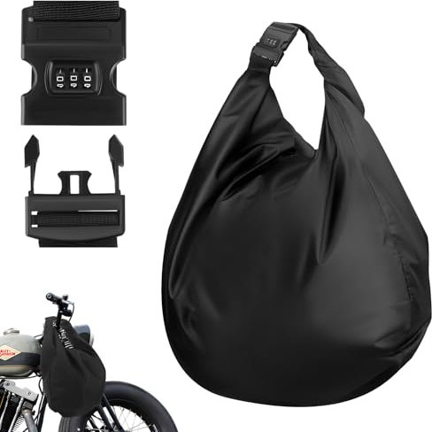 30L Große Motorrad Helmtasche mit Kombinationsschloss, Wasserdicht Fahrradhelm Helmbeutel für Motorradhelm Skihelme Fahrradhelme Reithelme Basketball Fitness, Abschließbar Helmsack