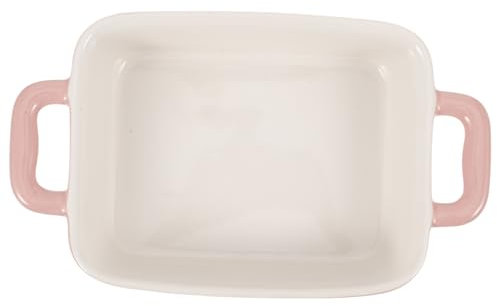 ULTECHNOVO Ceramic Baking Tray and Pan Set Pink Pottery Baking Dishes for Oven and Microwave Use for Casseroles and Lasagna Sturdy and Versatile